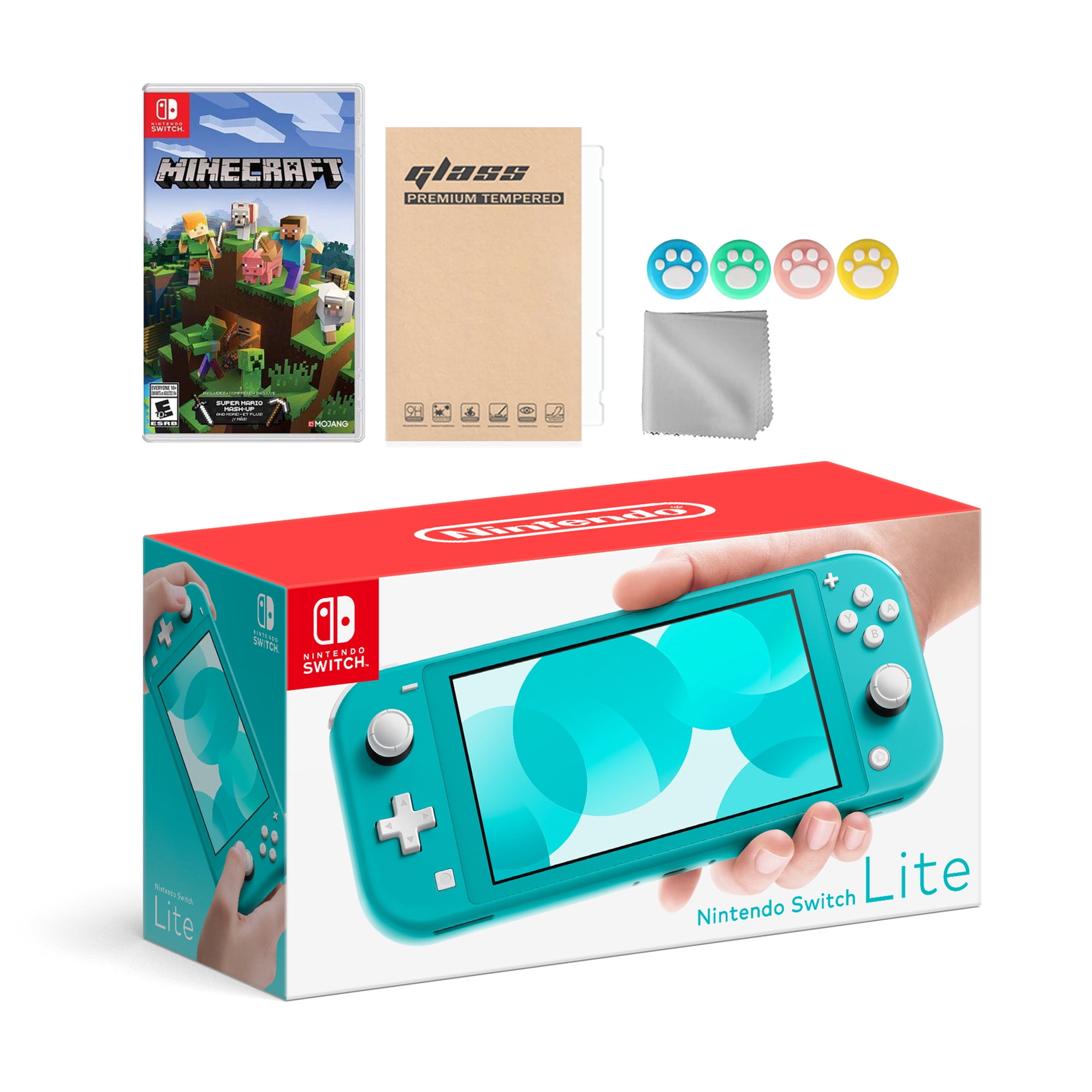Nintendo Switch Lite Turquoise with Minecraft and Mytrix