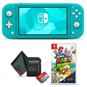 Nintendo Switch Lite (Turquoise) with Super Mario 3D World + Bowser's Fury Game
