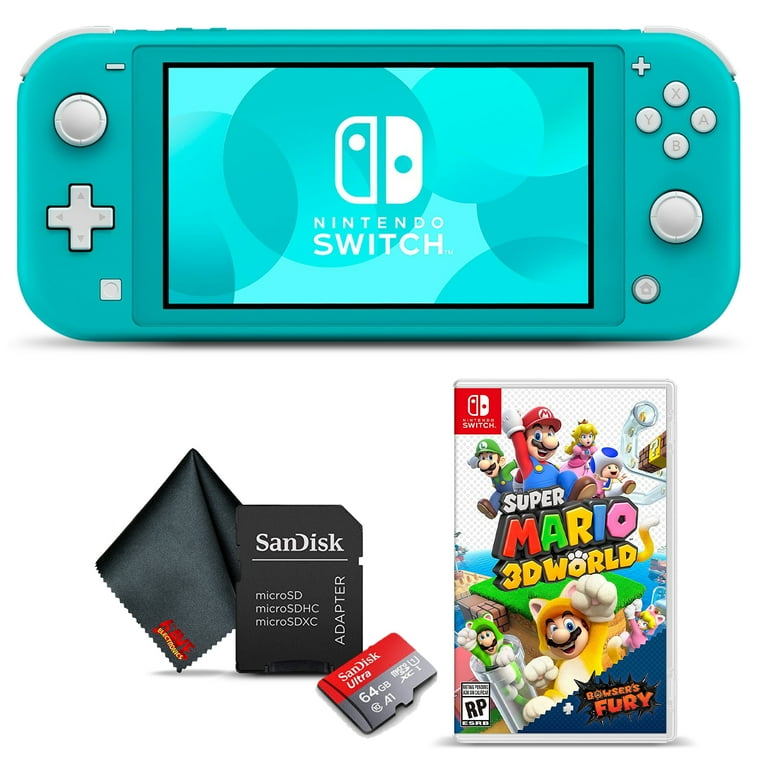 Nintendo Switch Lite (Turquoise) with Super Mario 3D World + Bowser's Fury  Game