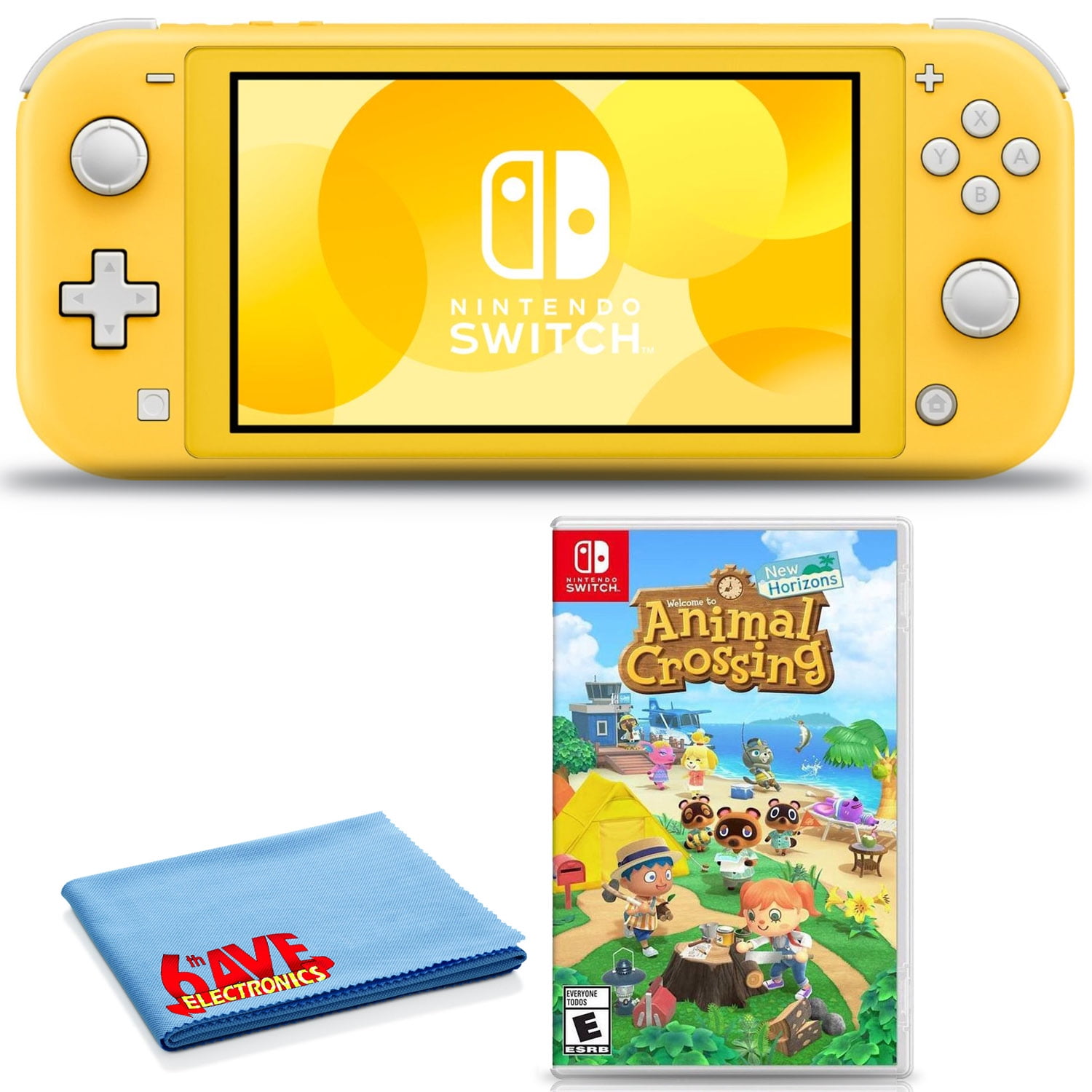 Nintendo Switch Lite (Yellow) Bundle Includes Animal Crossing: New