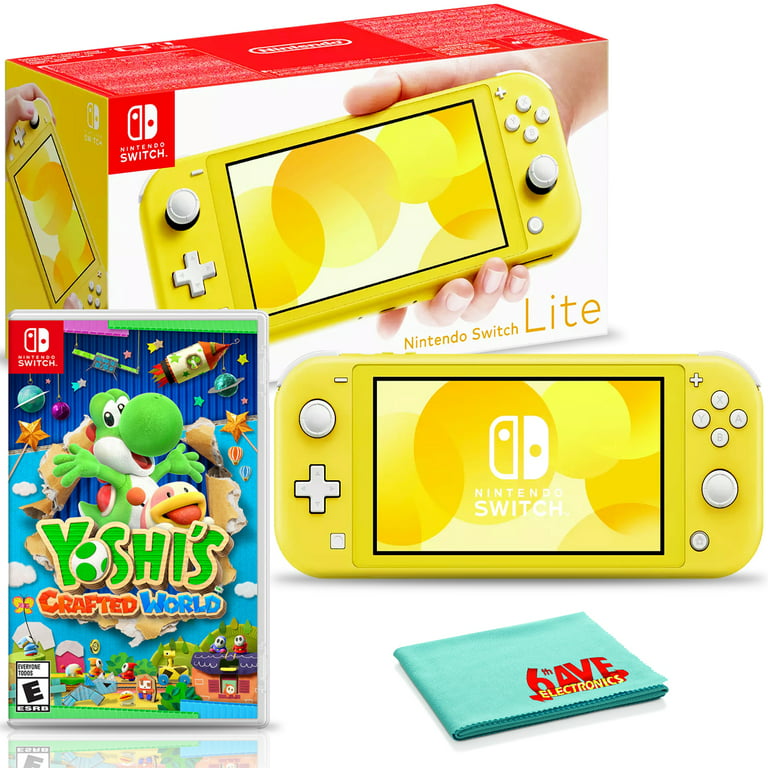 Nintendo Switch Lite (Yellow) Bundle with Yoshi's Crafted World