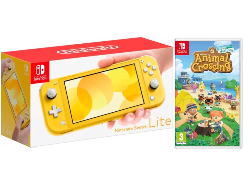 Nintendo Switch Lite Yellow Edition (JP Console) Bundle with Animal Crossing: New Horizons