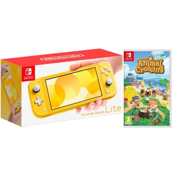 Nintendo Switch Lite Yellow Edition (JP Console) Bundle with Animal Crossing: New Horizons