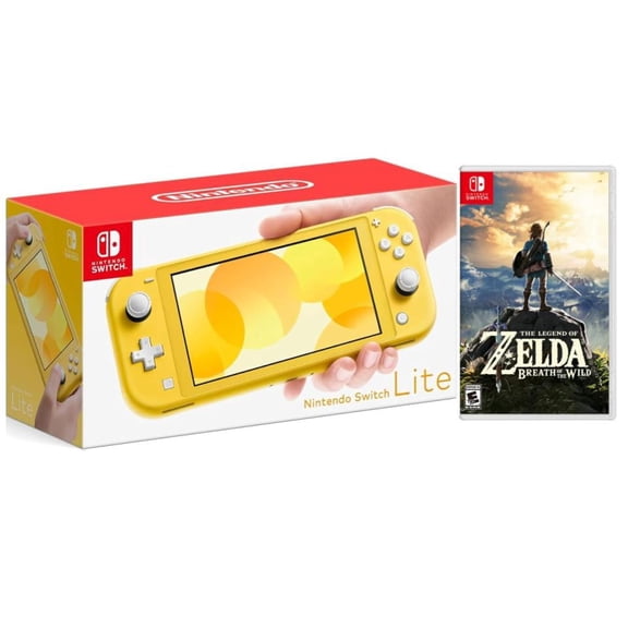 Nintendo Switch Lite Yellow (International Edition) Bundle with The Legend of Zelda: Breath of the Wild