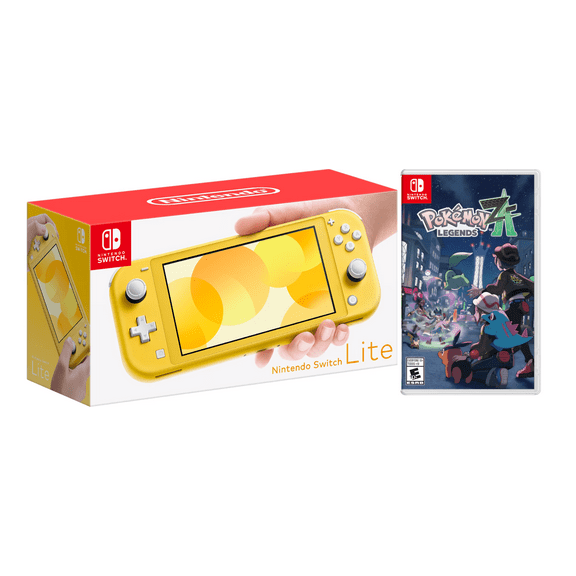 Nintendo Switch Lite Yellow with Pokemon Legends: Z-A Bundle (Region Free)