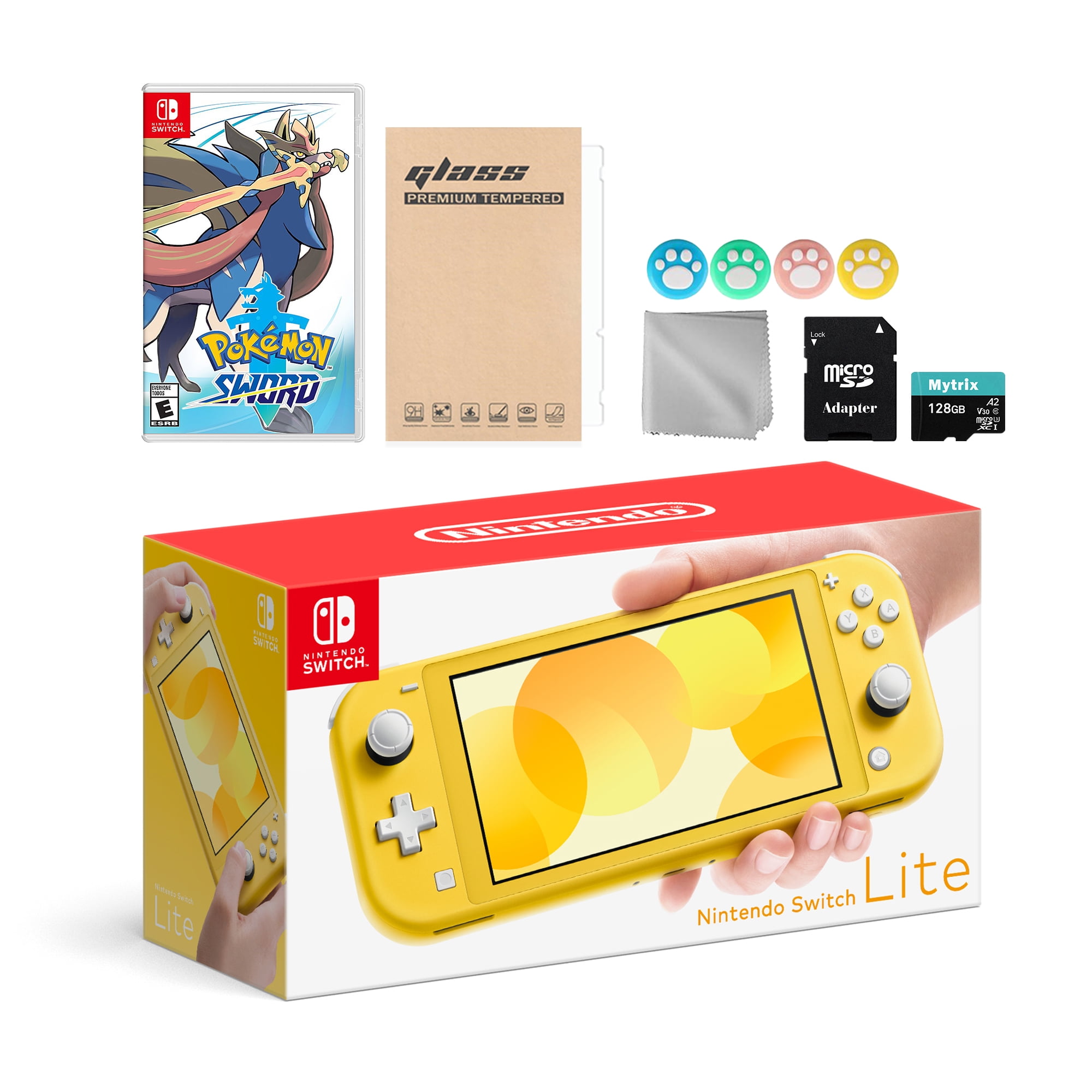 Nintendo Switch Lite (Yellow) Bundle with Pokemon Sword 