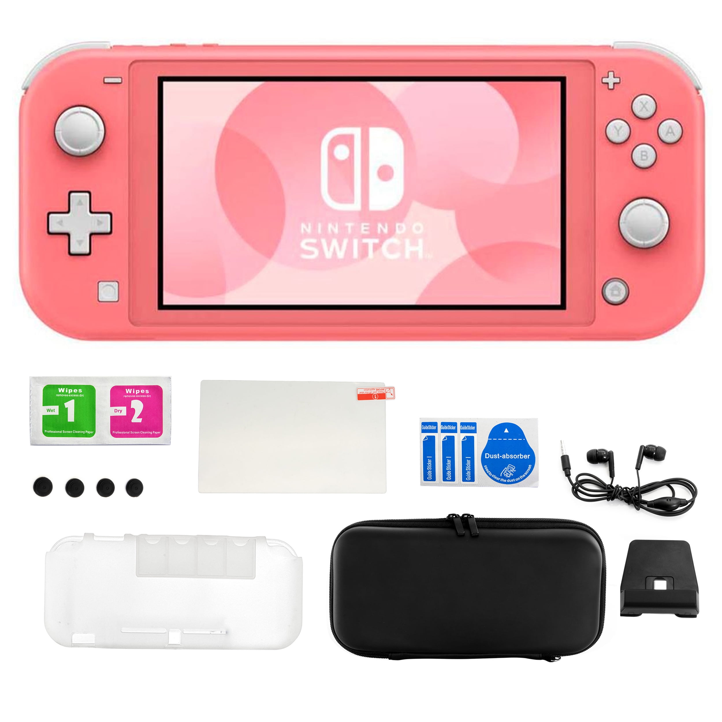 Nintendo Switch Lite in Coral with Accessory Kit