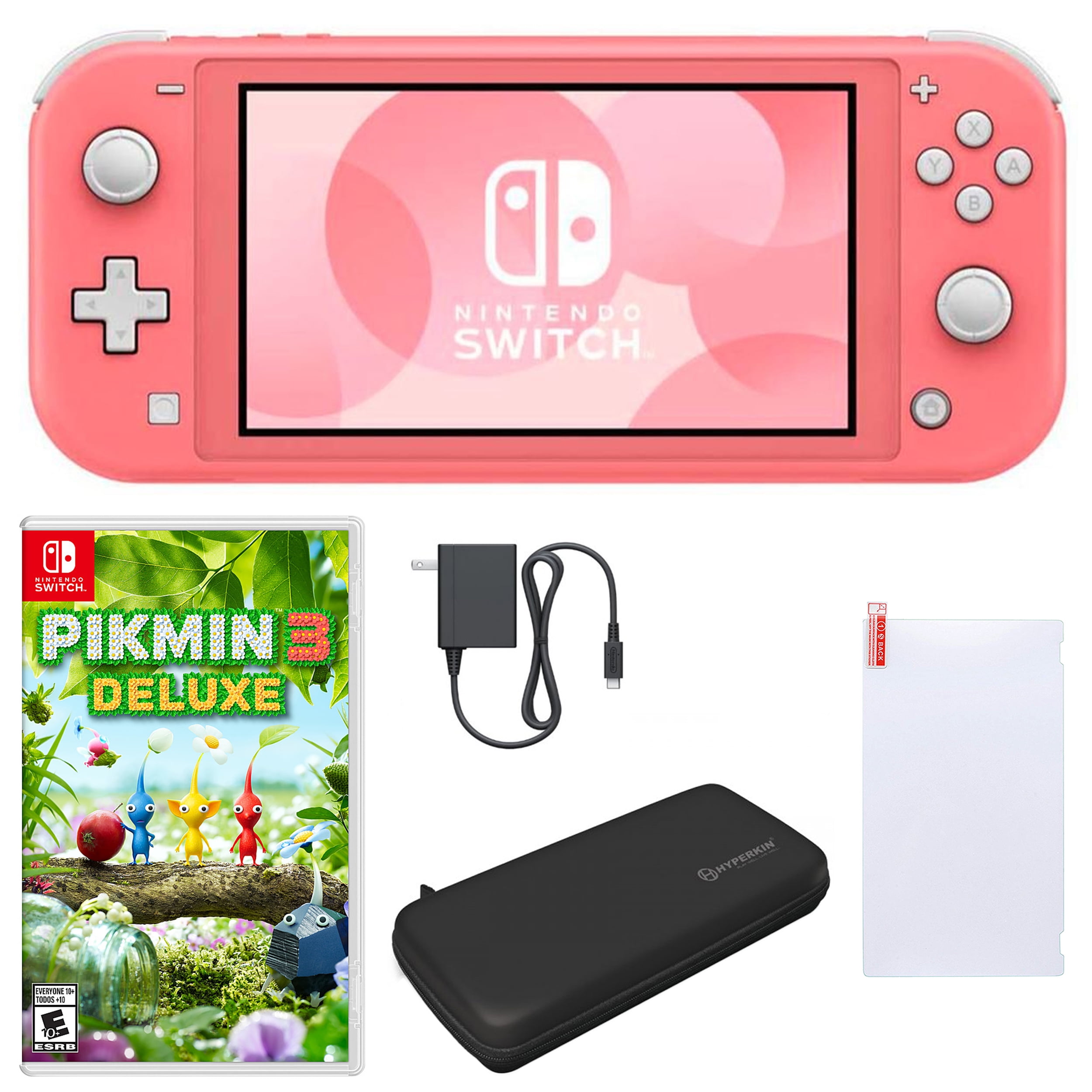 Nintendo Switch Lite コーラル 3 Nintendo Switch Lite in Coral with Pikmin 3 Deluxe and