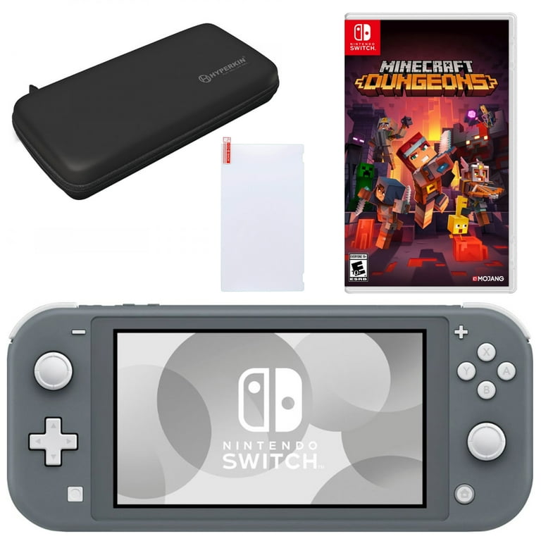 Nintendo Switch Lite in Gray with Minecraft Dungeons and