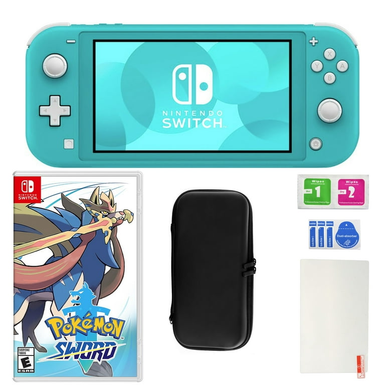 Nintendo Switch Lite in Turquoise with Pokemon Sword and