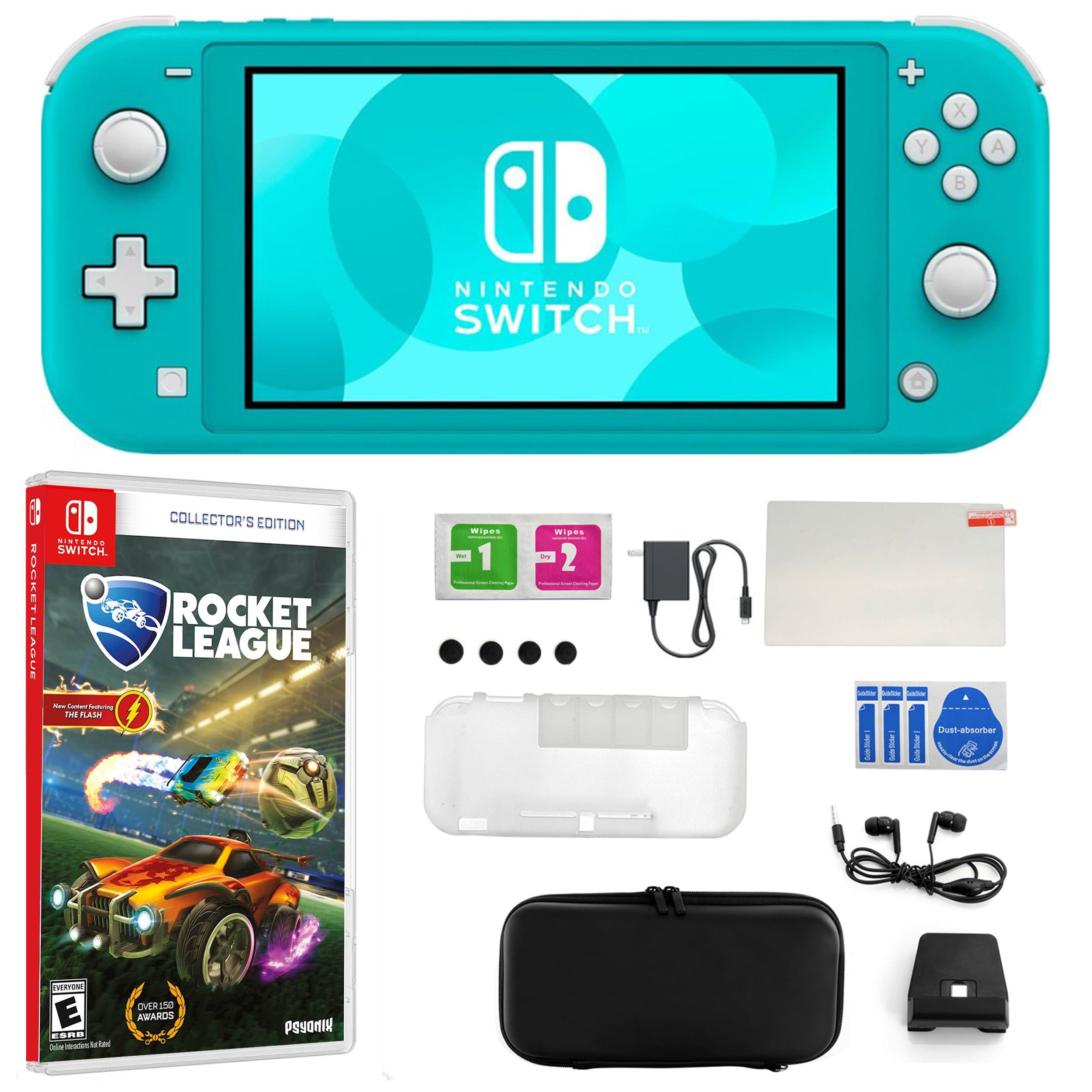 Nintendo Switch Lite in Turquoise with Rocket League and