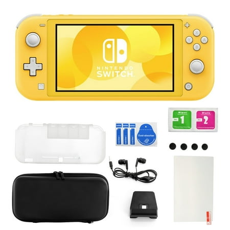 Nintendo Switch Lite in Yellow with Accessories 11 in 1 Accessories Kit