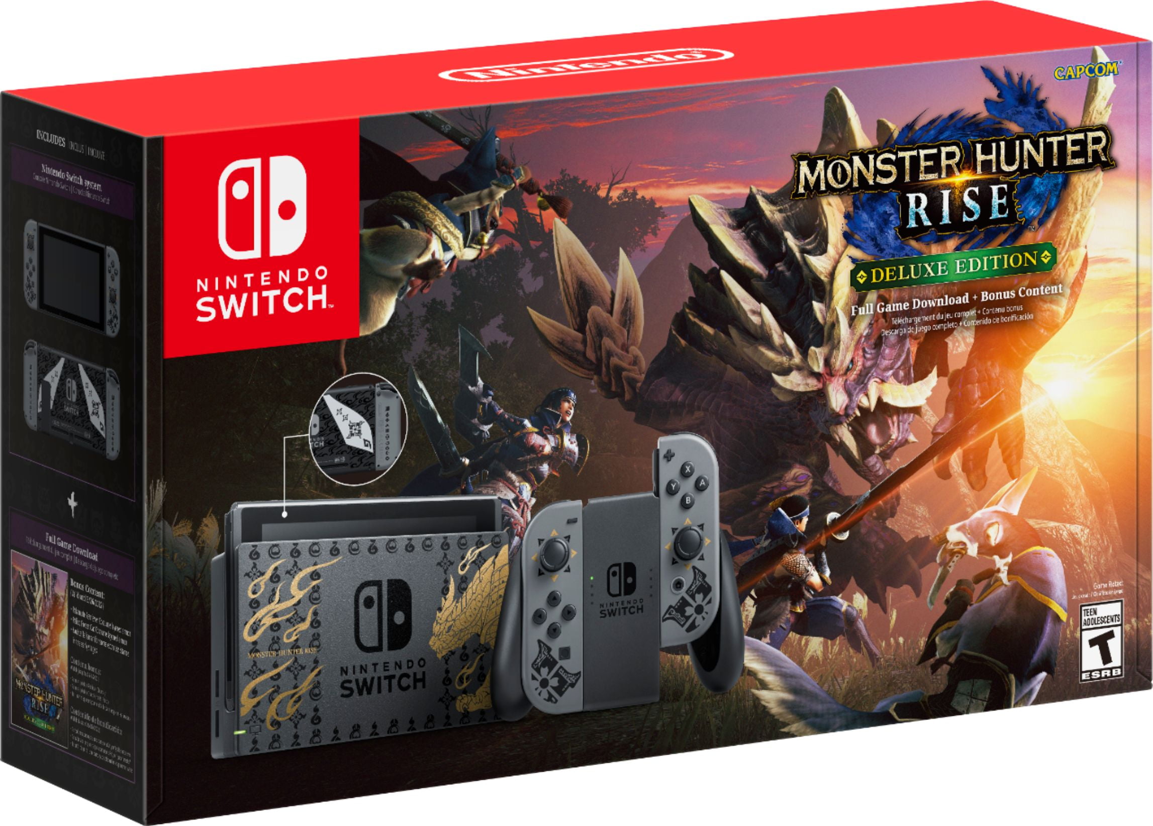 Nintendo Switch MONSTER HUNTER RISE Deluxe Edition System - Gray