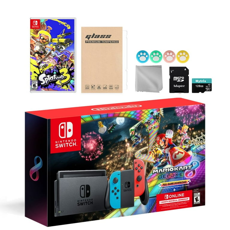 Nintendo Switch Neon Console Mario Kart 8 Deluxe + NSO 3 Months