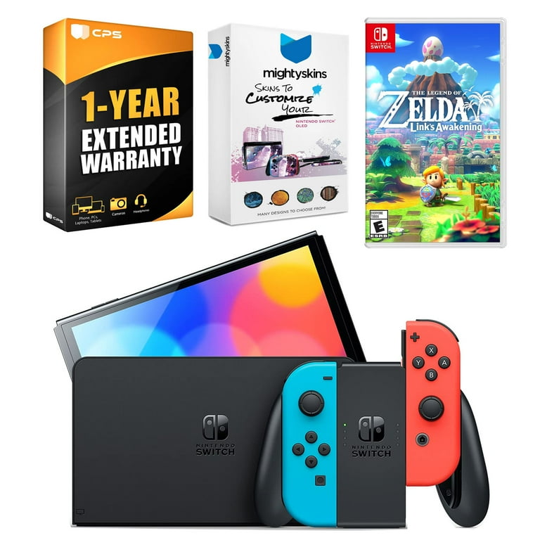 Nintendo Switch Neon Red & Blue OLED Console with The Legend of