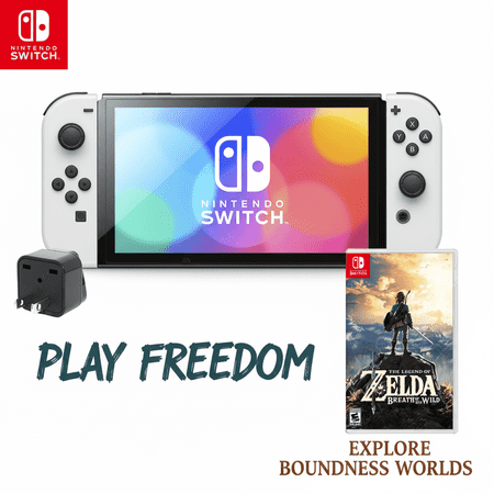 Nintendo Switch OLED Console 64GB - Model with White Joy-Con - The Legend of Zelda: Breath of the Wild [Physical] - International Version