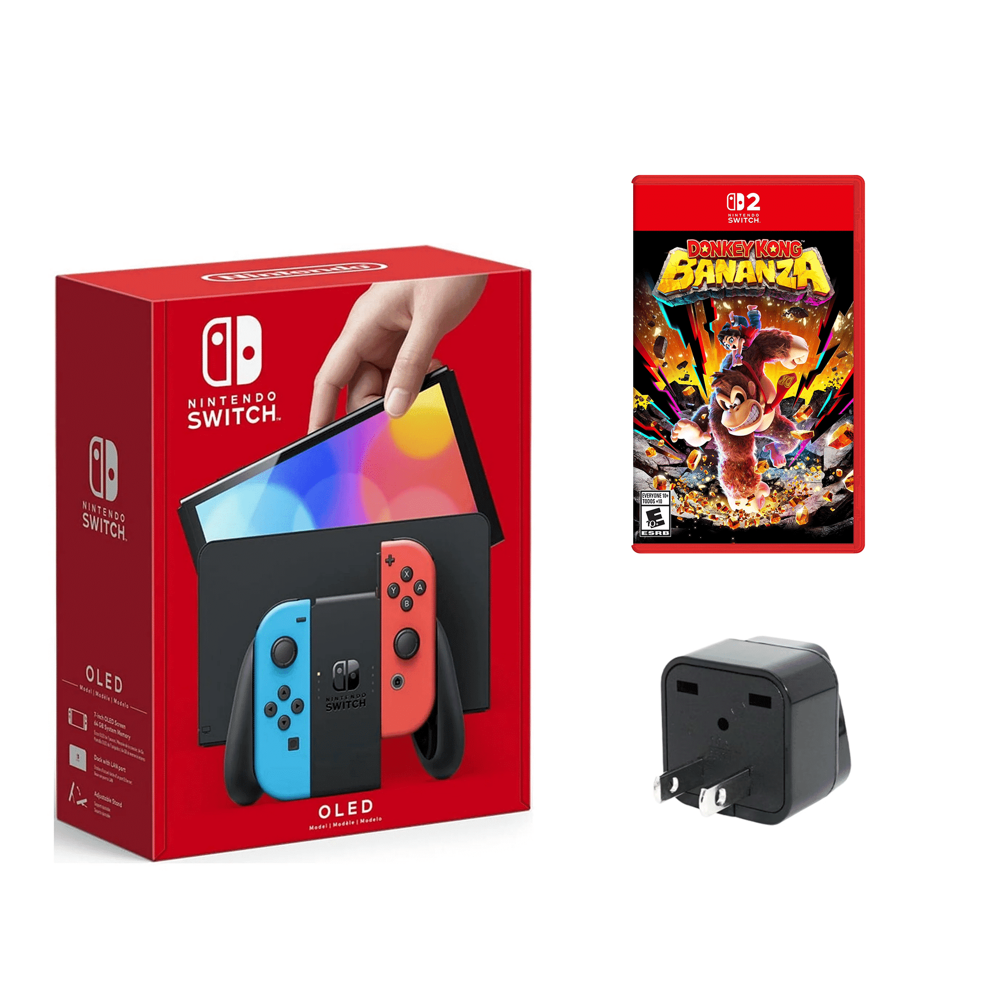 Nintendo Switch OLED Console 64GB - Neon Red & Neon Blue Edition