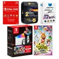 thumbnail image 1 of Nintendo Switch OLED Console Mario Kart 8 Bundle with Rabbids: Party of Legends, NSO 12 Month Family Membership, MightySkins Console and Controller Skin Voucher, and 2 Year CPS Extended Warranty, 1 of 4
