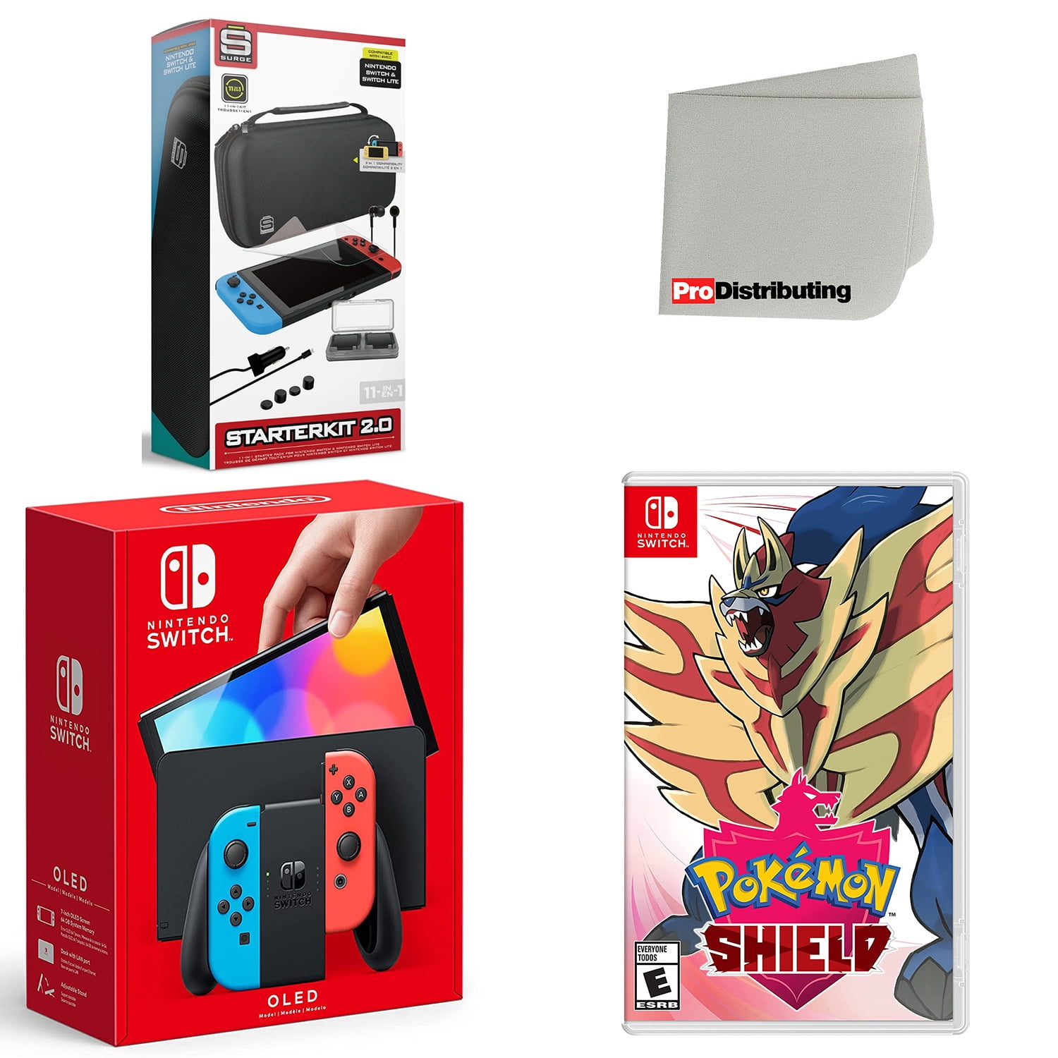 2022 Newest Nintendo Switch OLED Model 64GB Gaming Console with White  Joy-Con, 7 inch 1280 x 720 OLED Touchscreen Display, Built-in Speaker,  WiFi, Bluetooth 4.1 + Marxsol Accessories Holiday Bundle 