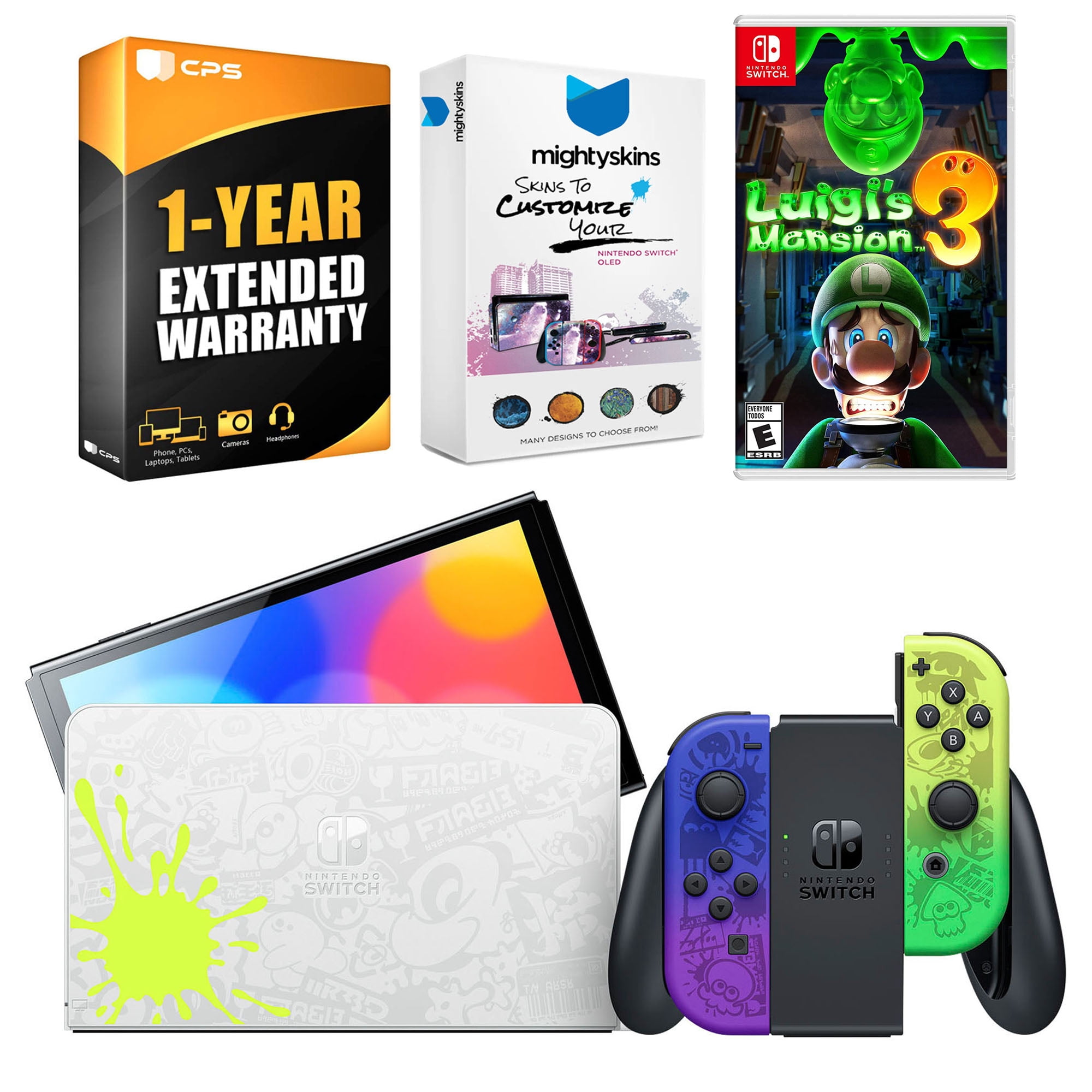 Nintendo Switch OLED Console Splatoon 3 Special Edition with Luigi's ...