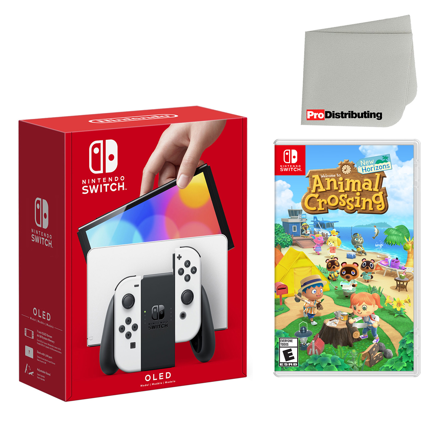 Nintendo Switch OLED Console White with Animal Crossing: New Horizons