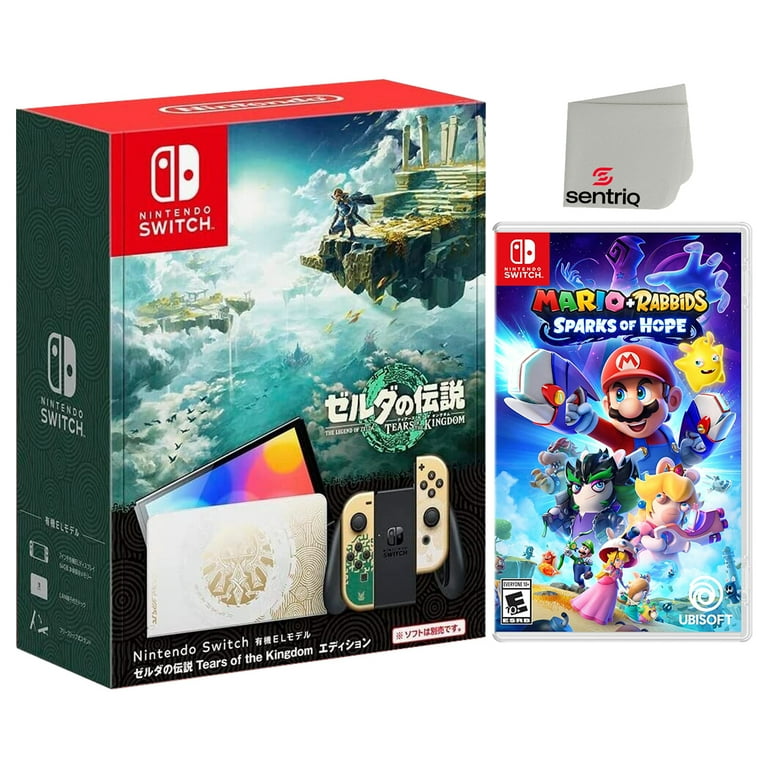Nintendo Switch OLED Zelda Edition + Mario + Rabbids Game +