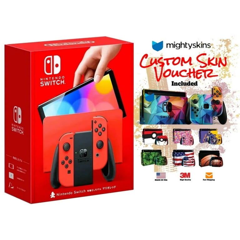 Nintendo Switch OLED Mario Red, Joy-Con Bundle, MightySkins Nintendo Switch OLED Mario Red, Joy-Con Bundle, MightySkins