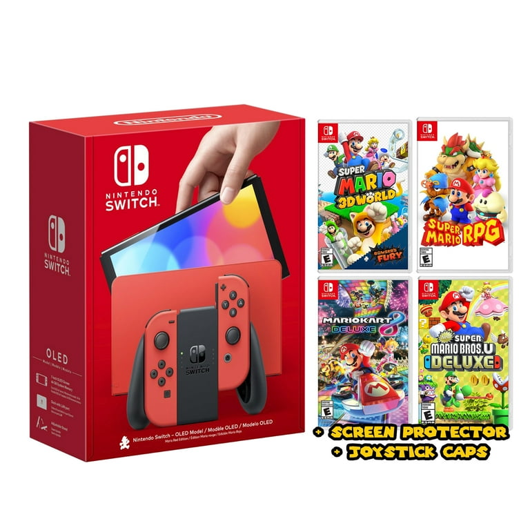 Nintendo Switch - OLED: Mario Red Edition Bundle with Mario Kart 8