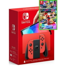 Nintendo Switch - OLED Model: Mario Red Edition with Mario Kart 8 Deluxe Game - Limited Bundle - Import with US Plug