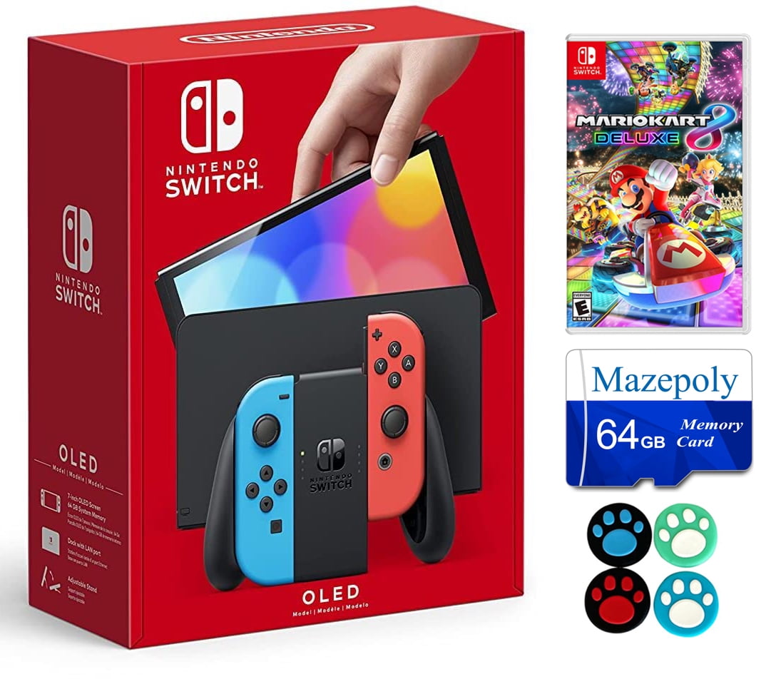 Nintendo Switch - Modelo OLED - Azul Neón/Vermelho Neón - Mario Kart 8  Deluxe + 3 Meses Online