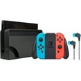 Nintendo Switch OLED Model Neon Blue/Neon Red Set with JLab Play Gaming