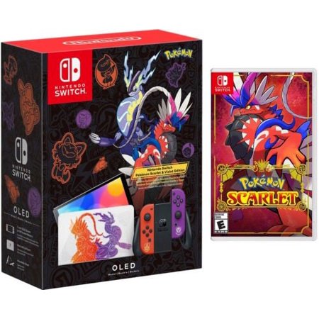 Nintendo Switch (OLED Model) Pokémon Scarlet & Violet Bundled With Scarlet Game