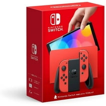 Nintendo Switch - OLED Model (Sw Oled) Mario Red Edition -Starter Bundle-Powever Bundle (International Edition)