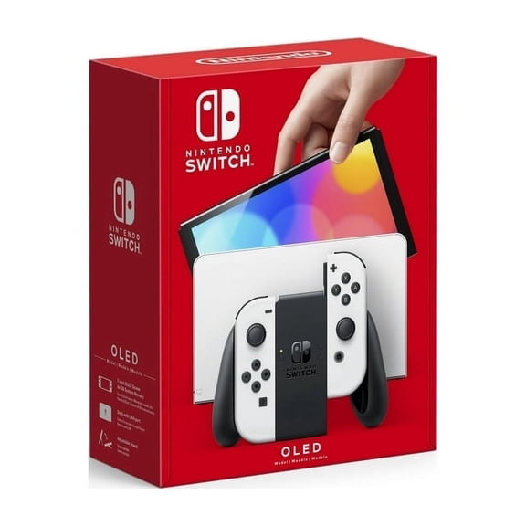 Nintendo Switch OLED Model Video Game Console with White Joy-Con, 64 GB