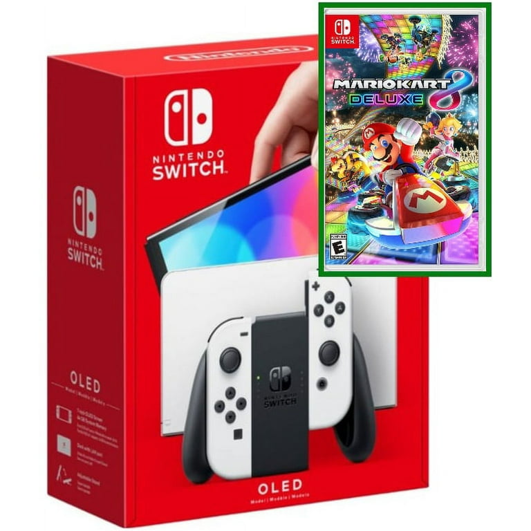 Nintendo Switch – OLED Model W/ White Joy-Con Console with Mario Kart 8  Deluxe Game - Limited Bundle - Import with US Plug 