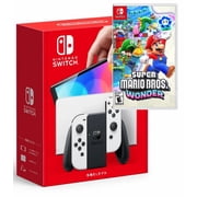 Nintendo Switch   OLED Model W/White Joy-Con Console with Super Mario Bros. Wonder Game- Limited Bundle