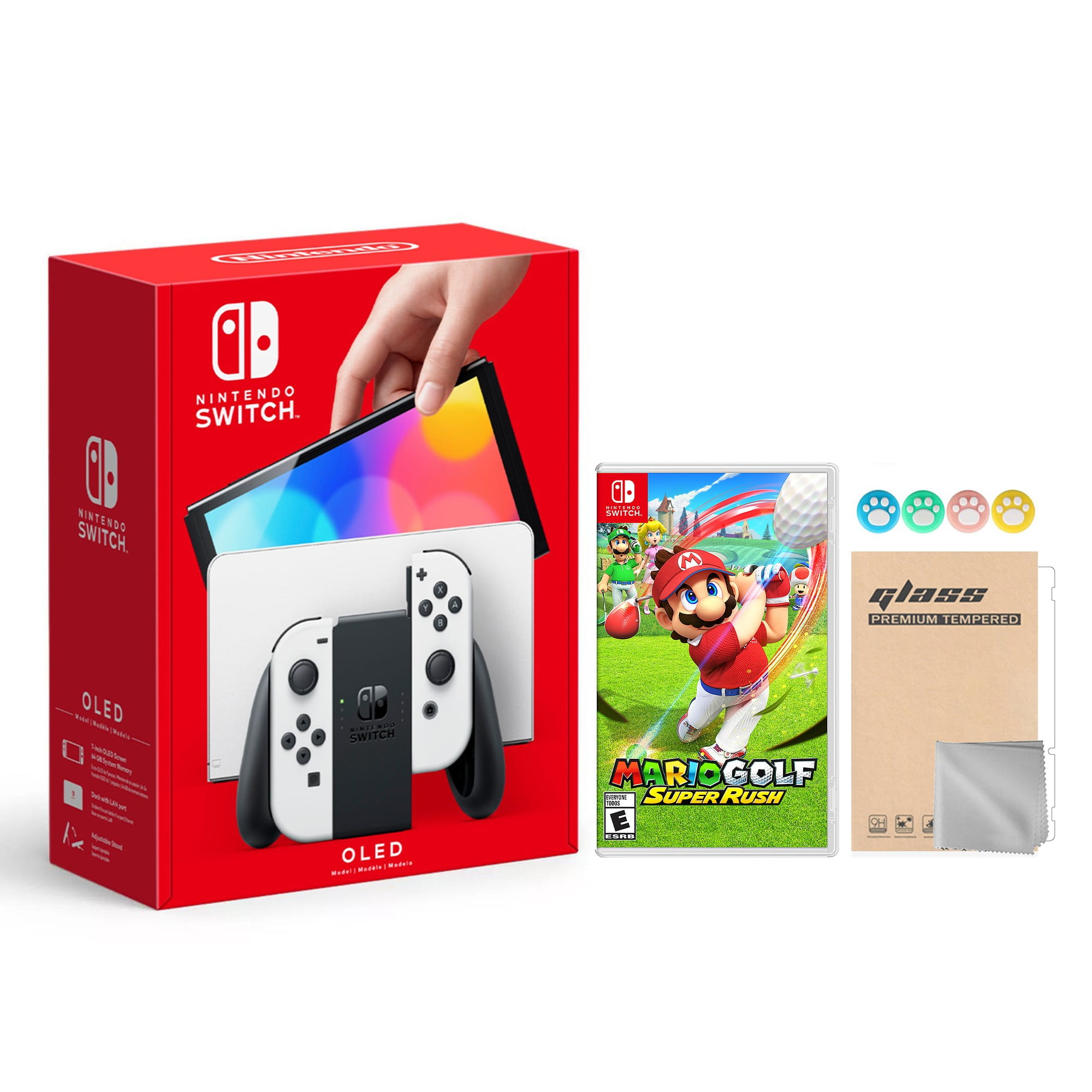 Nintendo Switch OLED Model White Joy Con 64GB Console Improved HD Screen &  LAN-Port Dock with The Legend of Zelda: Skyward Sword HD And Mytrix  Accessories - JP Version Region Free -