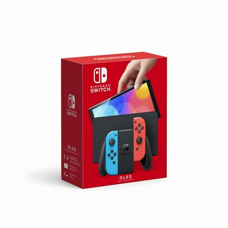Free Shipping! Nintendo Switch Console OLED Model w/ Neon Red