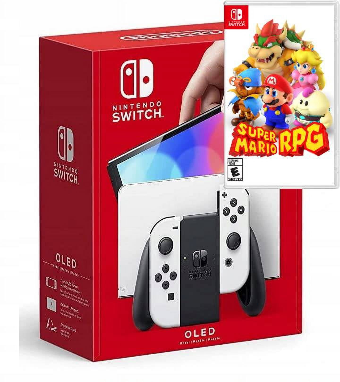 Nintendo Switch OLED Model with Red Plug Game RPG Mario NEW Limited US Edition Import with Super - w/ Bundle 