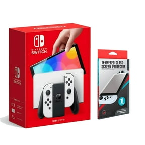 Nintendo Switch OLED Model with 64GB, White, Bundle (Imported Version ) Powever Bundle