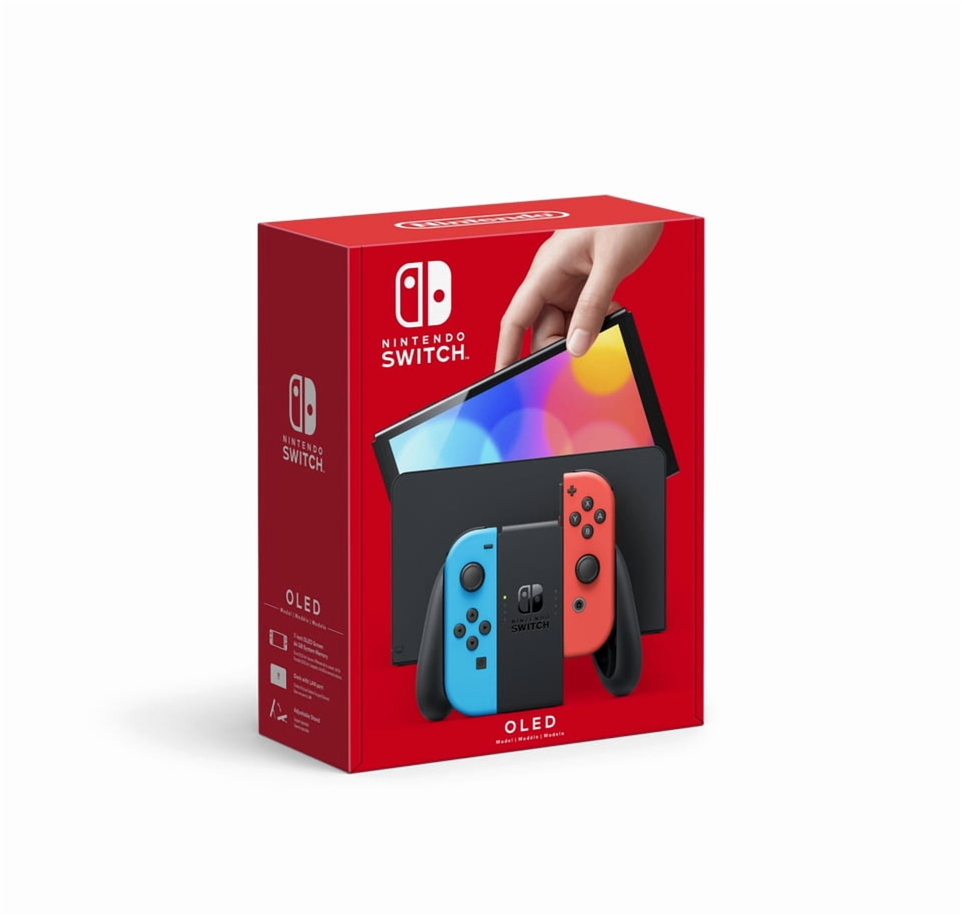 Nintendo Switch - OLED Model with Neon Red & Neon Blue Joy-Con