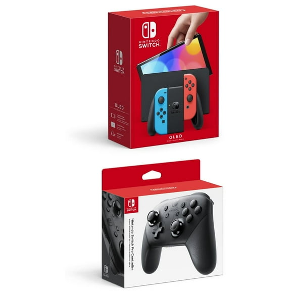 Nintendo Switch - OLED Model with Neon Red & Neon Blue Joy-Con