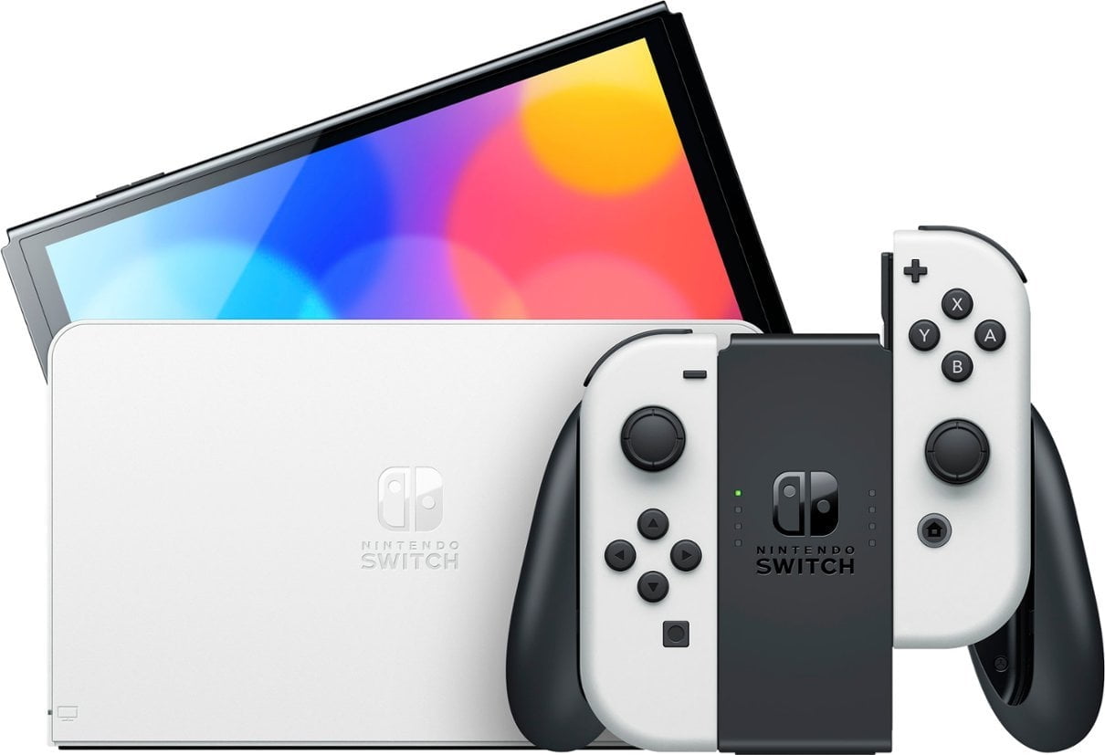Nintendo, Video Game Console, OLED, 64 GB, White Joy-Con - Walmart.com