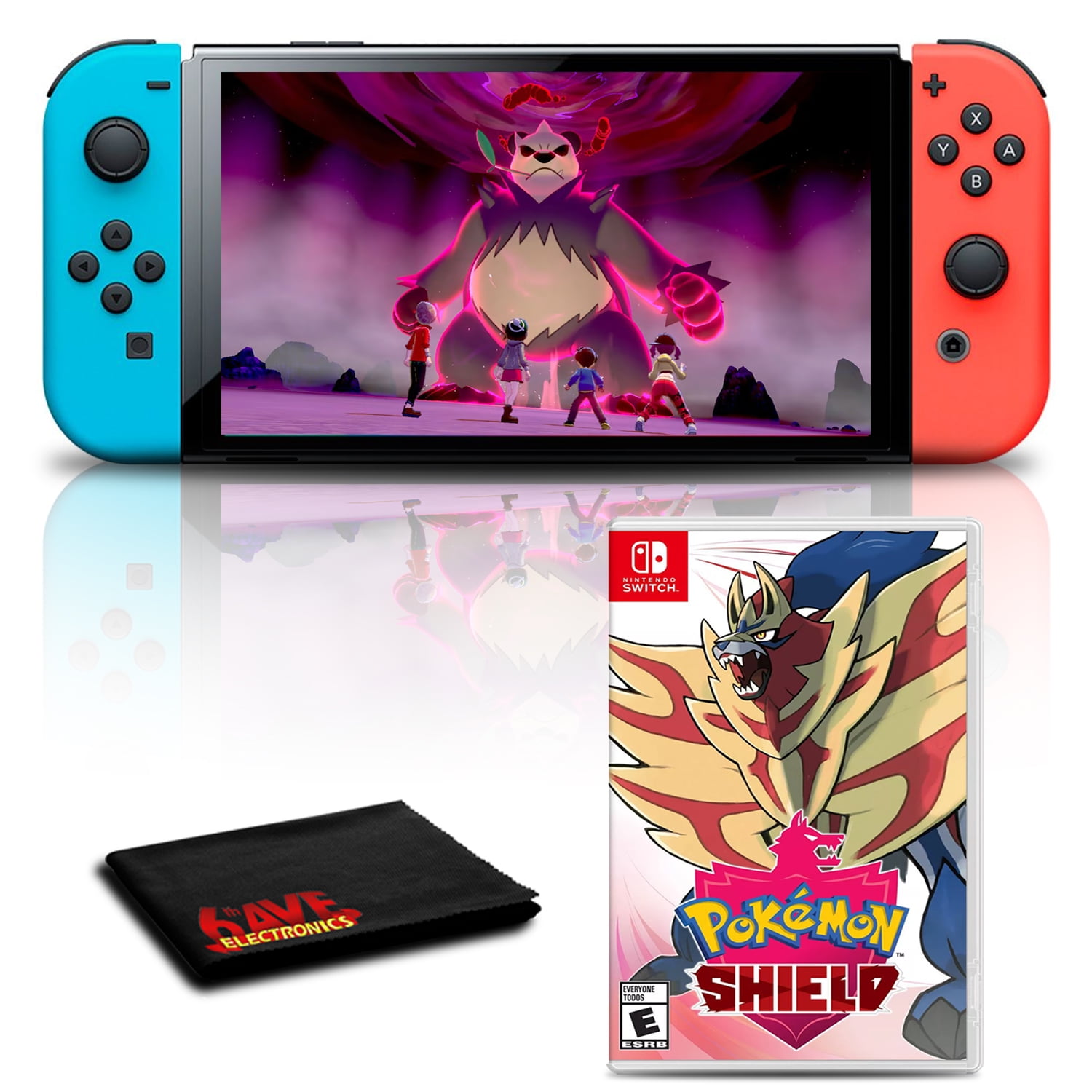 switch有機el pokemon Nintendo Switch OLED Neon Blue/Red with Pokemon Shield Game
