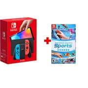 Nintendo Switch OLED Neon Console Bundle with Nintendo Switch Sports International Version