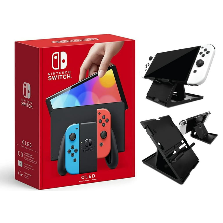 Nintendo Switch OLED Neon with Multi-Angle Folding Stand Japanese Edition