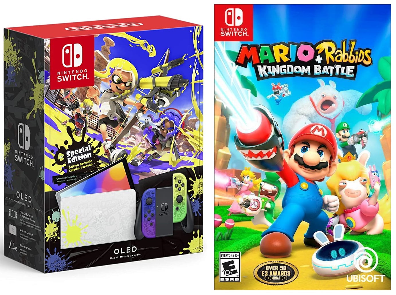 NEW Nintendo Switch SUPER MARIO BUNDLE PICK 1 GAME + FREE MARIO RABBIDS &  MORE!