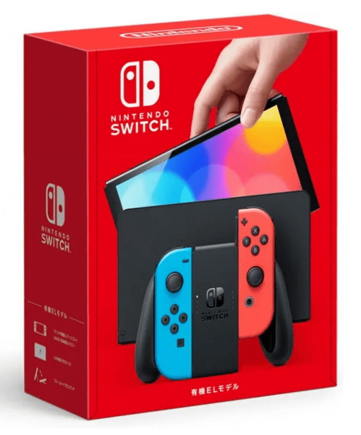 Nintendo Switch OLED Model with Neon Red & Neon Blue Joy-Con Controllers