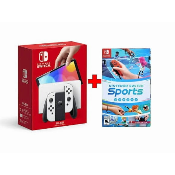 Nintendo Switch OLED White Console Bundle with Nintendo Switch Sports (International Version)