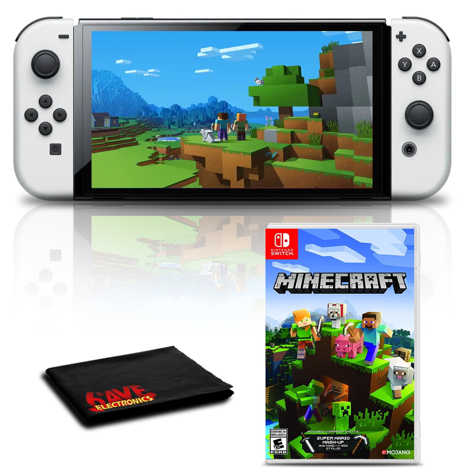 Pack : nintendo switch oled blanche + minecraft NINTENDO